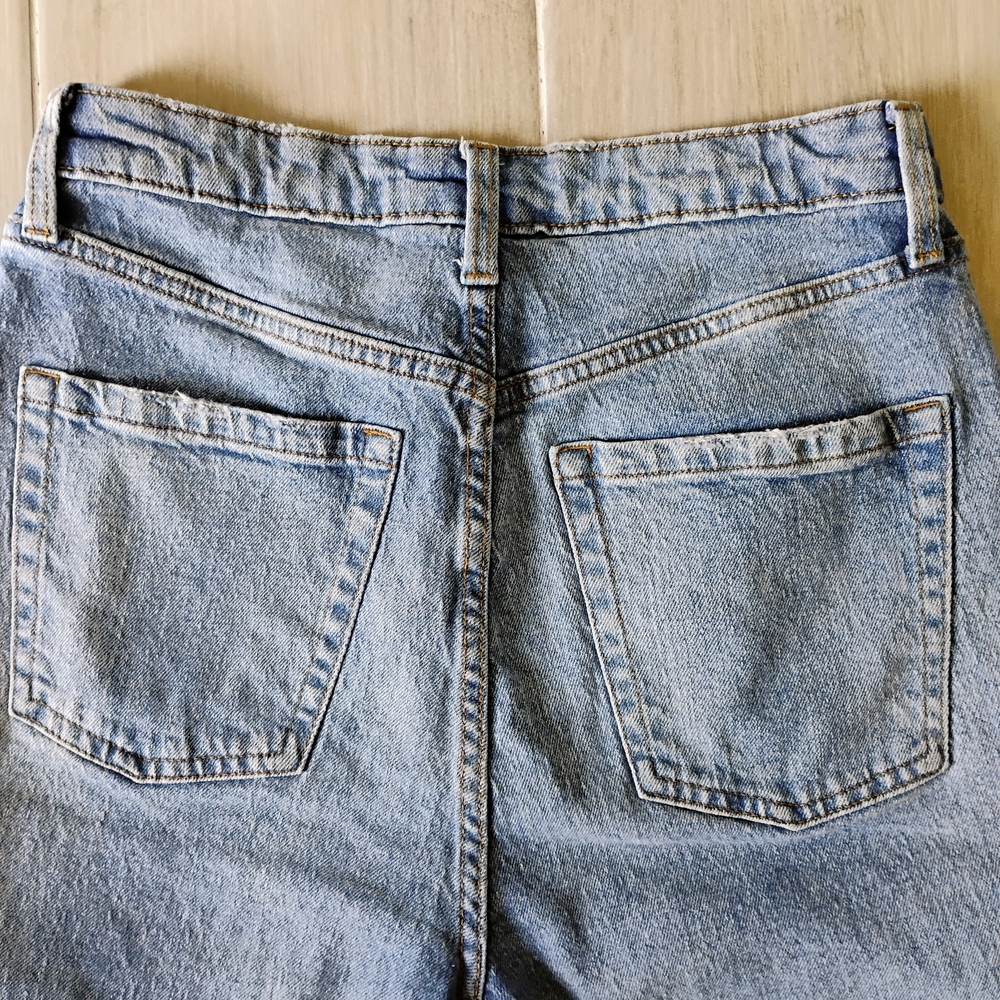 Wild Fable Distressed Denim Straight Leg Jeans Sz 6 - Picture 5 of 15